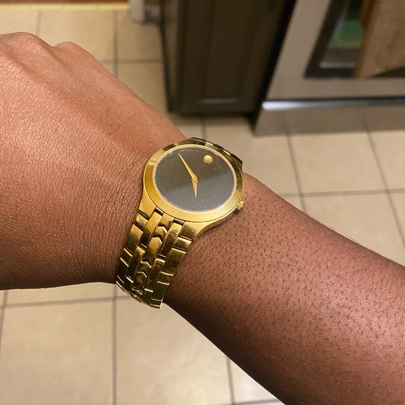 Gold Swiss made movado watch